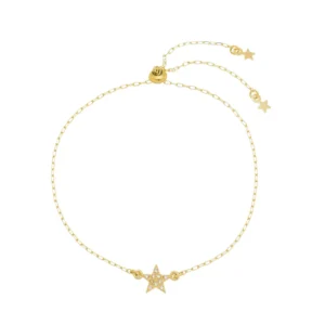 Pulseira ajustável com estrela e microzircônias